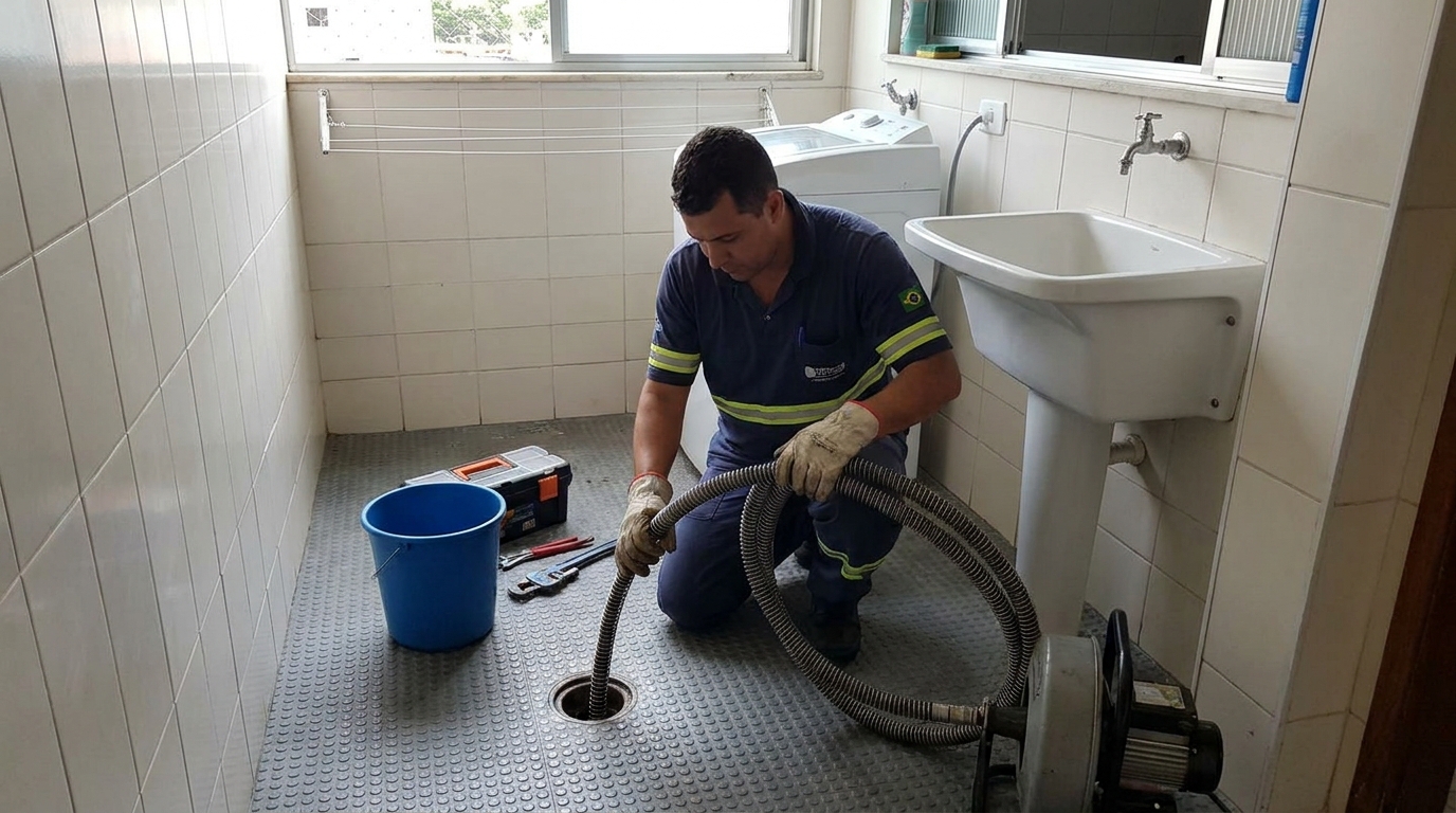Desobstrução na Cozinha no Interlagos, São José dos Campos‑SP